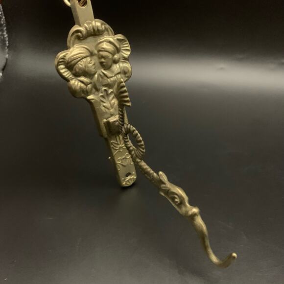 Vintage French Bronze Serpent Dragon Fish Wall Hook - Picture 3 of 11